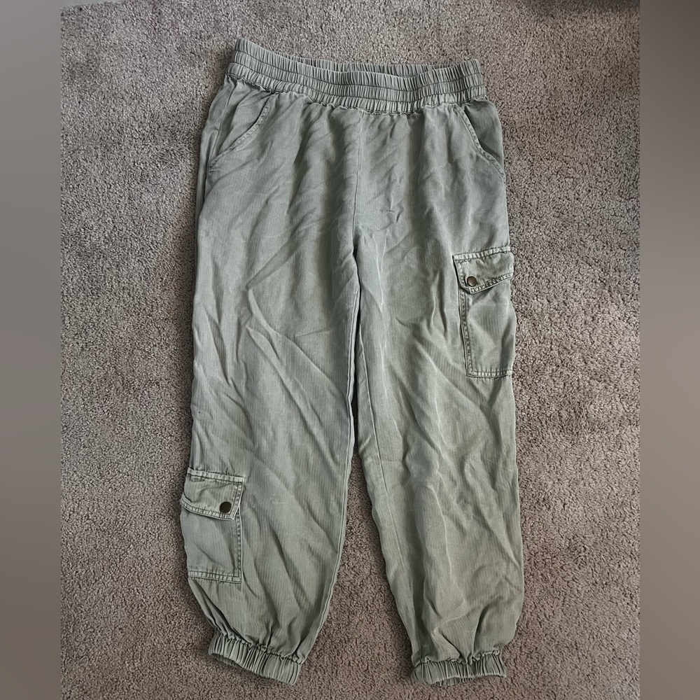 Anthropologie Womens Cargo Jogger - Sage Green